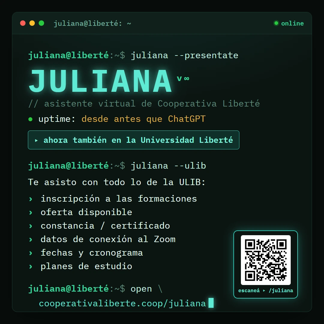 Juliana, la inteligencia artificial de Liberté