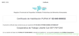 Marcando Historia: Liberté Obtiene Habilitación de la Primera Cocina y Panadería Autogestionada por Presos en Argentina