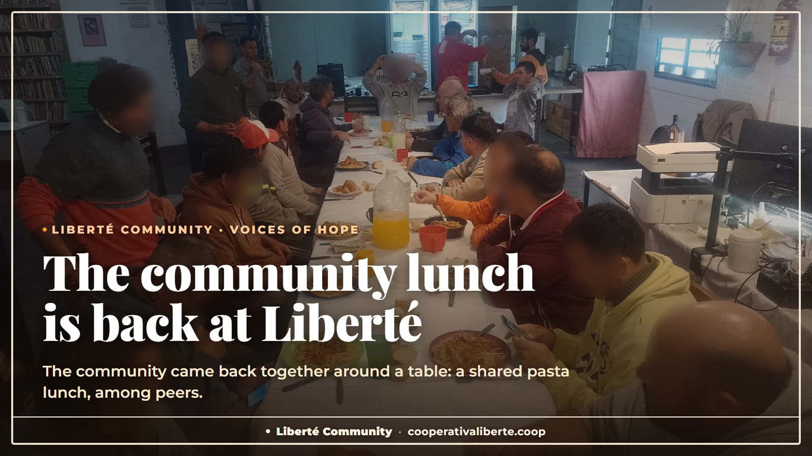 The community lunch returned to Liberté