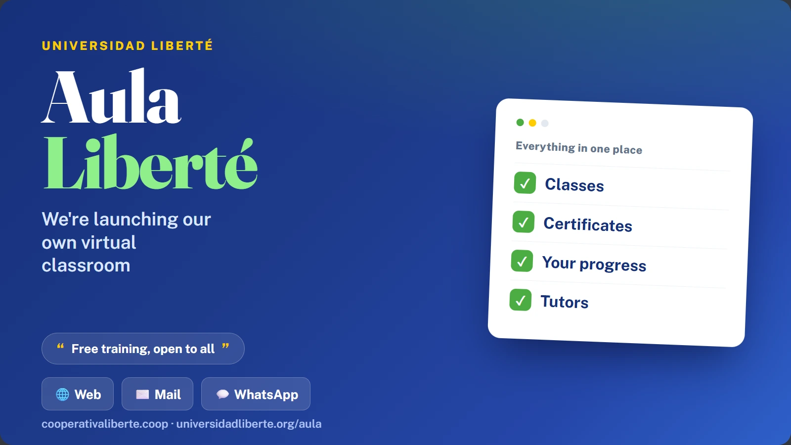 Universidad Liberté launches Aula Liberté, its own virtual classroom