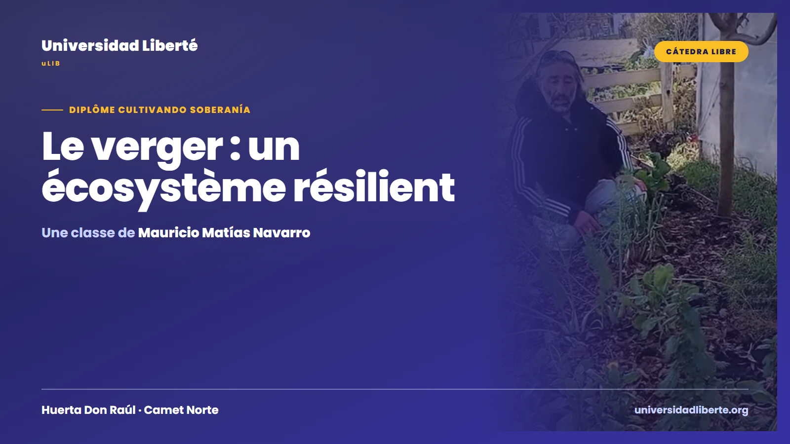 « Le potager : un écosystème résilient » : Mauricio Matías Navarro a donné un cours de potager dans une salle de classe à ciel ouvert