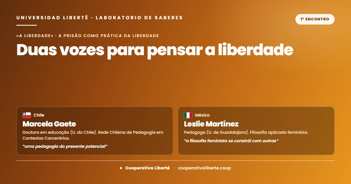 Nasce o Laboratório de Saberes: «A prisão como prática da liberdade»