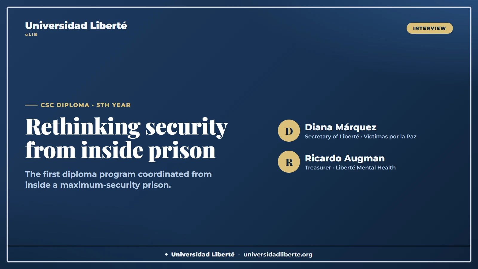 Thinking security from inside prison — fifth year of the Liberté Diploma